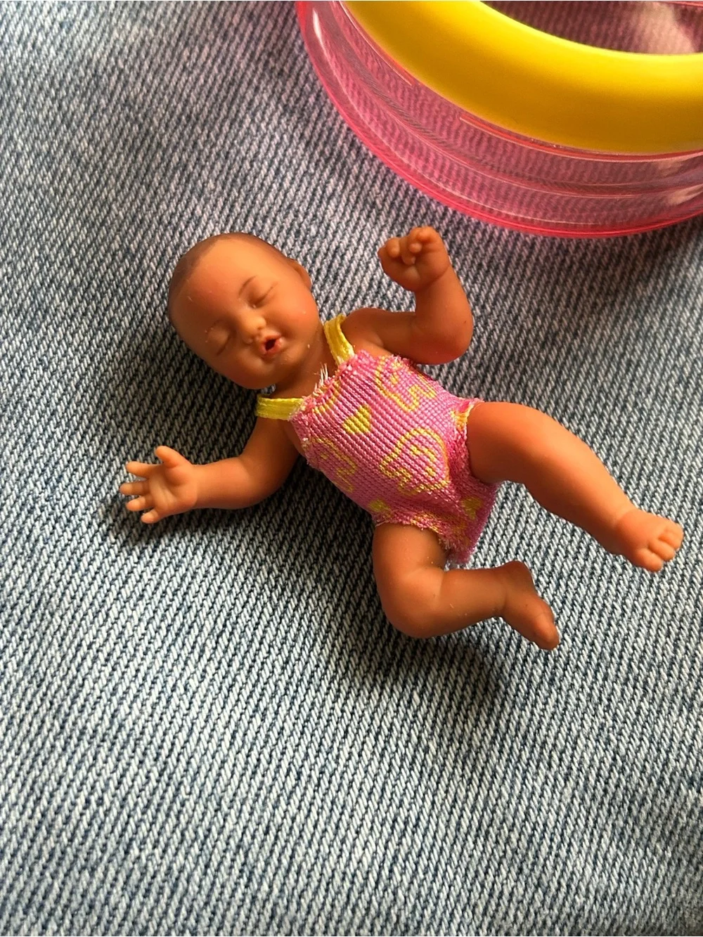 Pink Swimsuit Mini Silicone Baby Doll